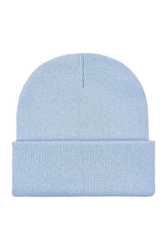 Unisex Beanie Winter Knitted Skull Cap Casual Solid Color Soft Stretchy Warm Hat for Men and Women Slouchy Ski Watch Cap for Thanksgiving Day, Christmas, Birthday, Sky Blue