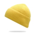 thumbnail image 1 of JeashCHAT Winter Hats for Women and Men Trendy Solid Color Fleece Lined Soft Cozy Breathable Warm Beanie Knit Chunky Womens Snow Cap for Cold Weather, Yellow, 1 of 2