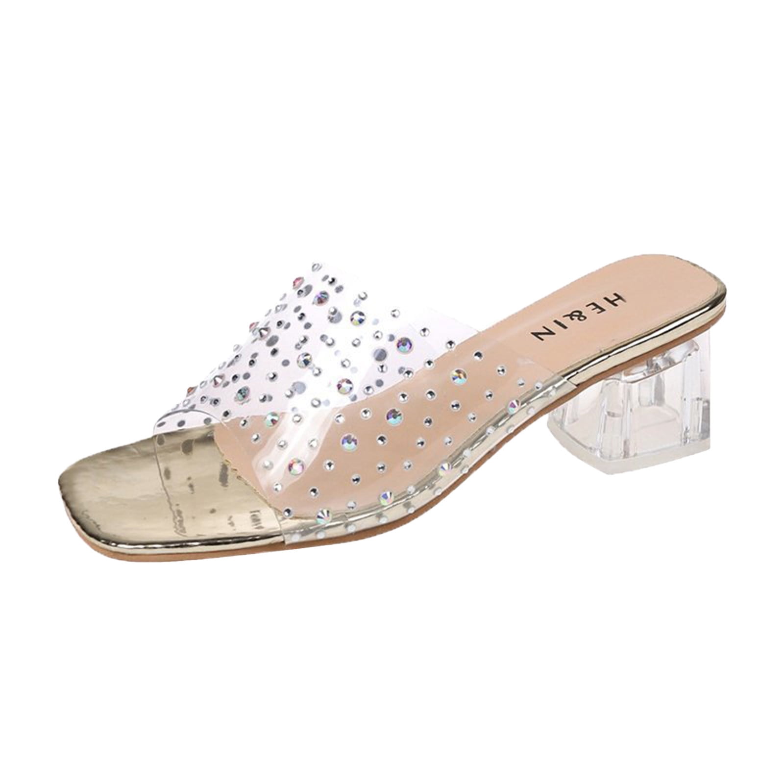 Transparent Open Toe Hollow Heels Sandals