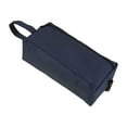 thumbnail image 1 of JeashCHAT Cloth Zipper Pencil Pouch, Large Capacity Pencil Case with Handle, Solid Color Stationery Storage Pen Bag Makeup Bag for Men Women (Blue), 1 of 3
