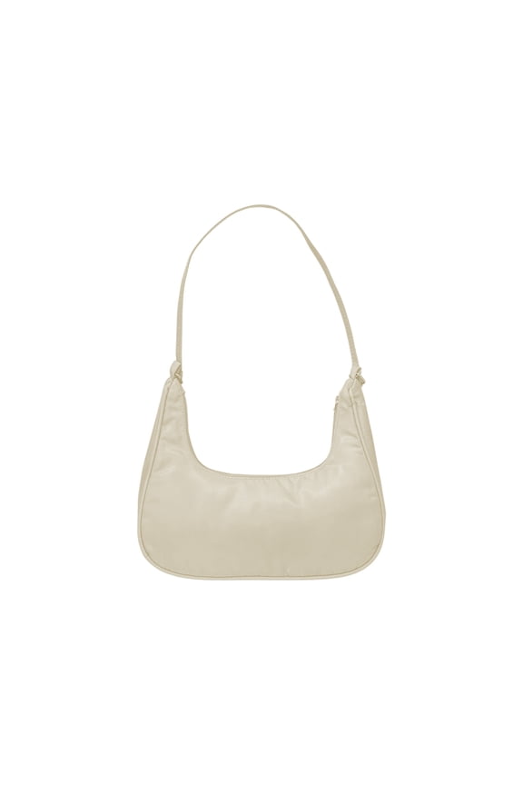 Clutch Tote Handbags with Straps and Zipper Closure, Shoulder Purse Handbag for Women, Solid Color Soft Leather Shoulder Bag Under the Arm Purses, Beige