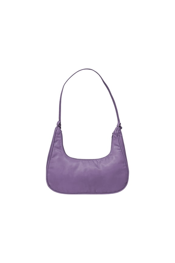Clutch Tote Handbags with Straps and Zipper Closure, Shoulder Purse Handbag for Women, Solid Color Soft Leather Shoulder Bag Under the Arm Purses, Purple