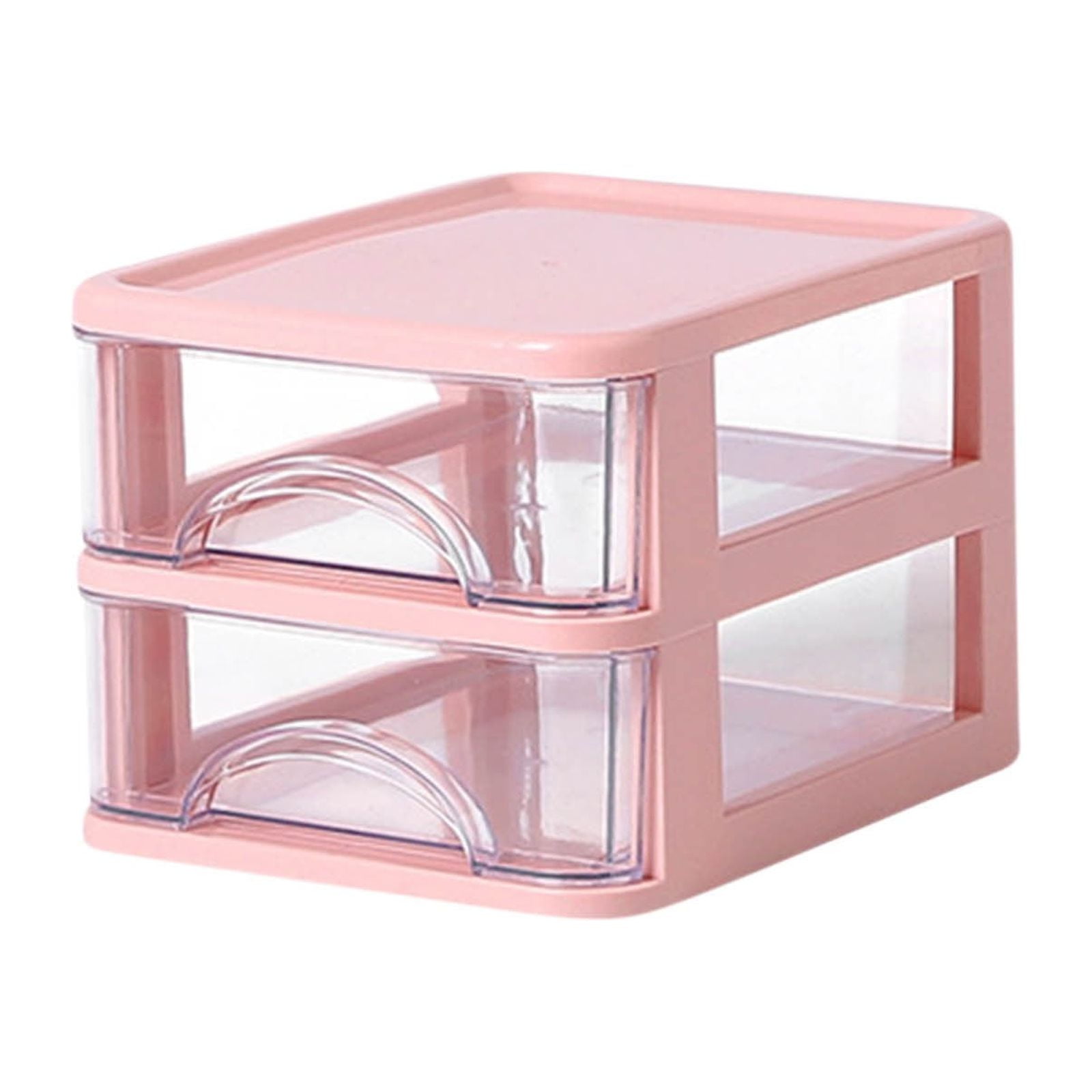 JeashCHAT Compact Plastic Desktop Organizer Unit with 2 Drawers, Mini ...