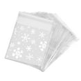 thumbnail image 1 of JeashCHAT Cookie Candy Bags , 7x7cm 100 Pcs Self Adhesive Plastic Transparent Gift Bags with Snowflake Pattern, Self Sealing Packaging Bags for Party Birthday Wedding, 1 of 2