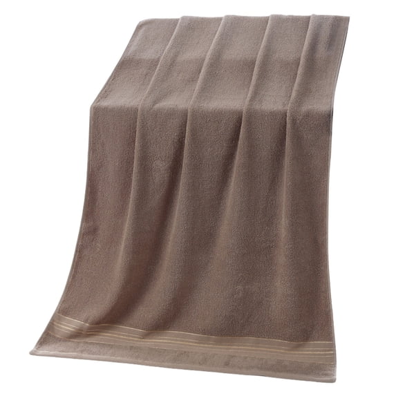 JeashCHAT Cotton Bath Towel 27.5 x 55 inch Large Bathroom Shower Towel Super Soft Highly Absorbent Towels for Gym, Hotel, and Spa (Khaki)
