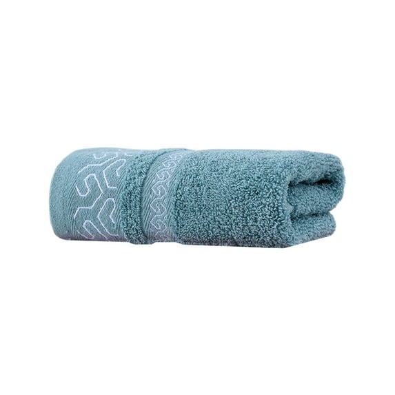 JeashCHAT Cotton Hand Towel Face Towel Washcloth for Bathroom Hotel Thickened Soft Absorbent Quick Dry Solid Color Towel for Daily Use, 29.13" x 13.39", Green