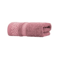 JeashCHAT Cotton Hand Towel Face Towel Washcloth for Bathroom Hotel Thickened Soft Absorbent Quick Dry Solid Color Towel for Daily Use, 29.13" x 13.39", Pink