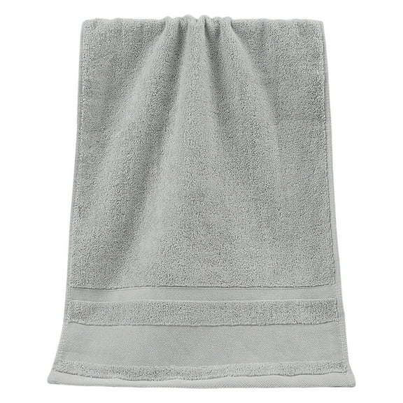 JeashCHAT Cotton Hand Towel Soft and Absorbent Face Towel Solid Color Towel for Bathroom, Travel, Hotel, and Spa (Gray, 29"x13.4")