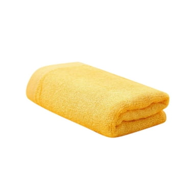 JeashCHAT Cotton Hand Towel Washcloth Face Towel for Bathroom, Super Soft Highly Absorbent Quick Dry Towels, 12" x24" Yellow