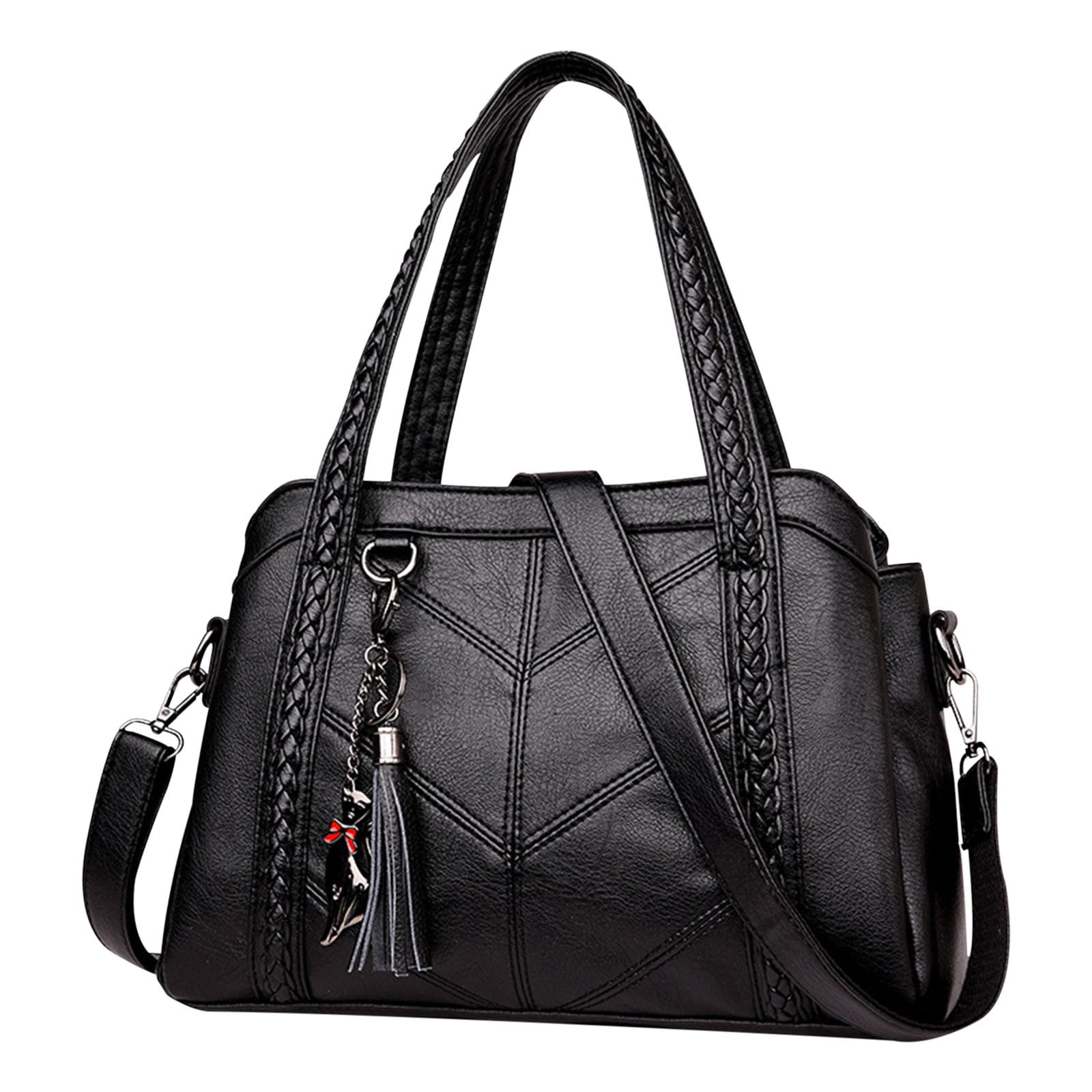 JeashCHAT Crossbody Bags for Women, Vintage Leather Purses and Handbags, Top Handle Satchel Messenger Tote Bag for Ladies, Large Capacity Multi Pocket Shoulder Bag