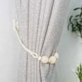 thumbnail image 1 of JeashCHAT Curtain Rope Beaded Curtain Tiebacks Curtain Holdbacks for Thin or Thick Window Draperies, Boho Farmhouse Curtain Tie Backs for Home Office Room Decor (White), 1 of 6