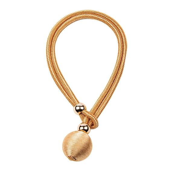 JeashCHAT Curtain Tiebacks, Curtain Rope Tieback Holdbacks Curtain Tie Backs Holders for Home Outdoor Bedroom Living Room Office Decorative Curtain, Gold