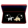 thumbnail image 1 of JeashCHAT Cute Elephant Couples Keychains for Women Men Personalized Keyring Romantic Valentine Gift Birthday Christmas Gift 2 Pcs, 1 of 3