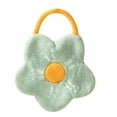 thumbnail image 1 of JeashCHAT Cute Flower Hand Towels with Hanging Loop, Bathroom Kitchen Microfiber Coral Fleece Absorbent Hand Towel for Kids Adults, Green, 1 of 3