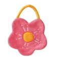 thumbnail image 1 of JeashCHAT Cute Flower Hand Towels with Hanging Loop, Bathroom Kitchen Microfiber Coral Fleece Absorbent Hand Towel for Kids Adults, Hot Pink, 1 of 3