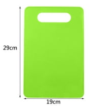 JeashCHAT Cutting Board , Flexible Plastic Cutting Board for Kitchen, Colorful Chopping Board with Handle, Cutting Mat for Meat & Vegetables, Non-Slip, Green
