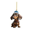 thumbnail image 1 of JeashCHAT Dachshund Christmas Ornament for Christmas Tree Decorations, Cute Dachshund Hanging Figurines Christmas Tree Ornaments, Christmas Gifts for Dog Lovers, 1 of 2