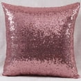 thumbnail image 1 of JeashCHAT Decorative Glitzy Sequin Throw Pillow Cover , Solid Color Glitter Pillowcase for Wedding, Christmas, Couch, Bed, 15.7x15.7 Inches, Pink, 1 of 3