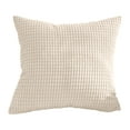 thumbnail image 1 of JeashCHAT Decorative Throw Pillow Cover 22x22 Inch Square Soft Corduroy Boho Cushion Covers Modern Farmhouse Home Decor for Spring Living Room Sofa Couch Bed, Khaki, 1 of 4