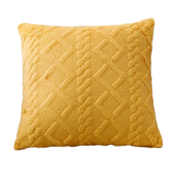 JeashCHAT Decorative Throw Pillow Covers 18"x18" Soft Short Plush Couch Pillow Covers Modern Home Decor Cushion Covers for Spring Fall Winter Patio Garden Couch Sofa Living Room Bed, Yellow