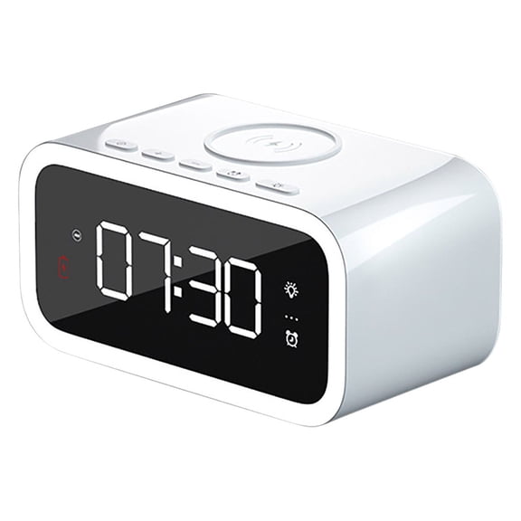 JeashCHAT Desktop Bedroom Mobile Phone Wireless Charger Smart Alarm Clock Bedside Night Light New 15W Wireless Charger