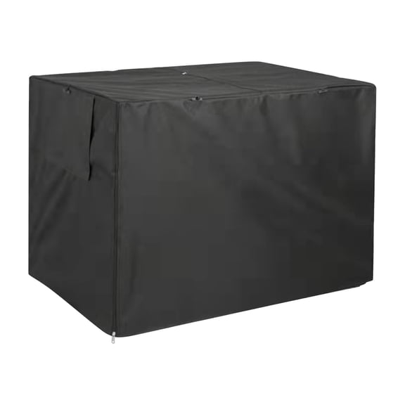 JeashCHAT Dog Crate Cover, Dog Kennel Cover for Medium and Large Dog, Heavy Duty Oxford Fabric, Pet Kennel Cover Waterproof Anti-UV, Dog Cage Cover with Mesh Window (Black, 25x18.5x19.69in)