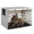 thumbnail image 1 of JeashCHAT Dog Crate Cover, Dog Kennel Cover for Medium and Large Dog, Heavy Duty Oxford Fabric, Pet Kennel Cover Waterproof Anti-UV, Dog Cage Cover with Mesh Window (Gray, 31x20x20.87in), 1 of 7