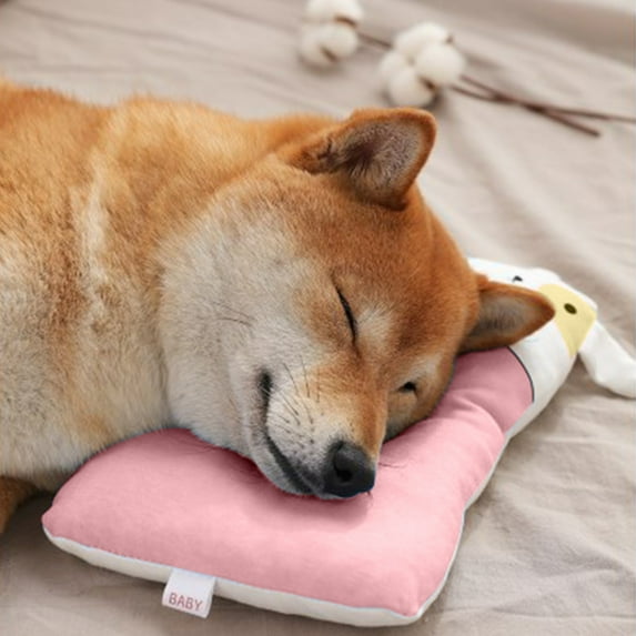 JeashCHAT Dog Pillow, Cat Pillow, Super Soft Pet Pillows for Dogs Cats, Dog Neck Pillow, Small Dog Pillows for Head/Neck, Improving Sleep Dog Bed Pillow, 11" x 7.5", Pink