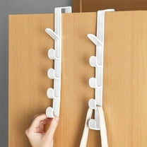 JeashCHAT Over The Door Hook, No Punching Purse Rack, 5 Hooks Organizer Rack for Hanging Clothes/Handbag/Coats/Backpack/Hat, Coat Rack Hat Rack Door Storage Hooks