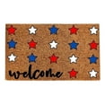 thumbnail image 1 of JeashCHAT Door Mat , Entrance Floor Mat, Summer Holiday Indoor Outdoor Non-Slip Doormat with Welcome Message, Welcome Mat Home Decor, 23.6 X 15.7in (Stars), 1 of 8