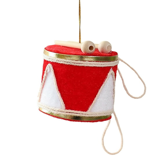 JeashCHAT Drum Christmas Tree Ornaments, Musical Instrument Drum Hanging Pendant Christmas Tree Decorations, Christmas Gifts