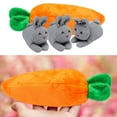 thumbnail image 1 of JeashCHAT Easter 3 Bunnies in Carrot Pouch, Carrot Rabbits Plush Toy Stuffed Animal Surprise Zip Up Carrot Purse Easter Basket Stuffers Decorations Gifts for Kids, 1 of 5