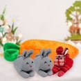 thumbnail image 1 of JeashCHAT Easter 3 Bunnies in Carrot Pouch, Carrot Rabbits Plush Toy Stuffed Animal Surprise Zip Up Carrot Purse Easter Basket Stuffers Decorations Gifts for Kids, 1 of 6