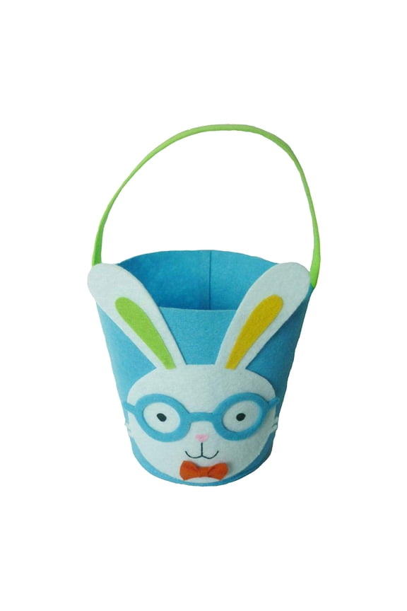 Easter Baskets for kids Boys and Girls Easter Egg Hunt Baskets, Cute Rabbit Bunny Printed Canvas Gift Basket for baby , Easter Decorations Party Supplies