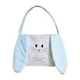 thumbnail image 1 of JeashCHAT Easter Bunny Basket, Cute Easter Gift Basket, Plush Storage Basket with Rabbit Ears, Easter Decorations Egg Storage Basket Tote Bag for Kids Boys Girls, Blue, 1 of 8