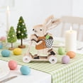 thumbnail image 1 of JeashCHAT Easter Bunny Decorations, Easter Gifts, Wooden Rabbit Riding Bicycle Tabletop Centerpiece, Cute Bunny Figurine for Spring Easter Party Home Mantel Decor, Orange, 1 of 7