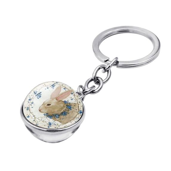 JeashCHAT Easter Bunny Keychain Cute Rabbit Keychain Bunny Owner Jewelry Bunny Loves You Key chain Easter Gift For Rabbit Lover Family Kids Best Friends Keyring