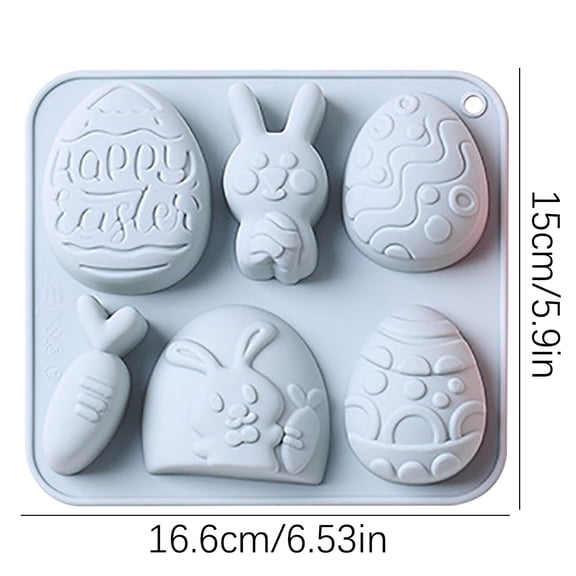 JeashCHAT Easter Egg Silicone Mold Easter Bunny Silicon Molds for Chocolate Egg Shaped Mold Baking Pan Resin Cake Chocolate Mold Silicone Candy Pan for Easter Party