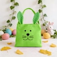 thumbnail image 1 of JeashCHAT Easter Gift Bag Bunny Handbag Gift Wrap Bag, Reusable Tote Bag with Rabbit Ears for Easter Party Favors, Egg Hunts (Green), 1 of 8