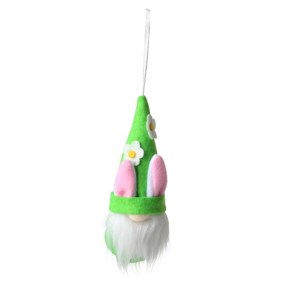 JeashCHAT Easter Hanging Gnomes Ornaments, Handmade Plush Scandinavian Santa Beard Ornaments for Table Tree Hanging Decoration Spring Party Supplies Home Decor