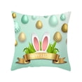 thumbnail image 1 of JeashCHAT Easter Pillow Covers 18x18 Easter Pillow Cases Rabbit Bunny Egg Hunt Patterns Decor Easter Decorations for The Home Throw Pillows Cover, 1 of 3