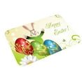 thumbnail image 1 of JeashCHAT Easter Rabbit Door Mats Happy Easter Doormats Indoor Outdoor Entrance Bathroom Front Door Rug Cute Rabbit Bunny Egg Print Non Slip Doormats for Home Easter Day Decoration, 1 of 3