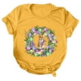 thumbnail image 1 of JeashCHAT Easter Shirts for Women Bunny Rabbit Egg Gnome Print Women Casual Letter Printing Short Sleeves O-Neck Loose T-Shirt Blouse Tops, 1 of 5