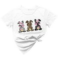 thumbnail image 1 of JeashCHAT Easter Shirts for Women Bunny Rabbit Egg Print Men's And Women's Printed Shirt T-shirt Short-sleeved Casual T-shirt Top, 1 of 1