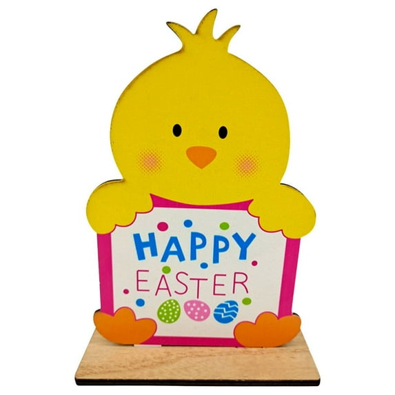 JeashCHAT Easter Table Decorations Wooden Centerpiece Signs for Dining Room Table Easter Bunny for Spring Holiday Easter Party Decor Ornament Indoor Outdoor Garden Yard Lawn Party Supplies