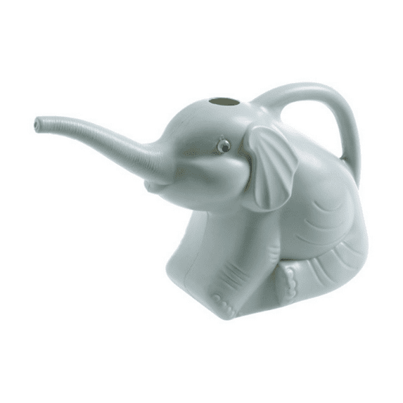 JeashCHAT Elephant Watering Can for Indoor Plants, Long Spout Plastic Watering Can for Flowers House Plants, Blue