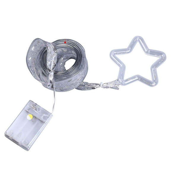 JeashCHAT Explosion Copper LED Lights String Ribbon Lights Bow Ribbon Scene Layout Props Decorative Lights