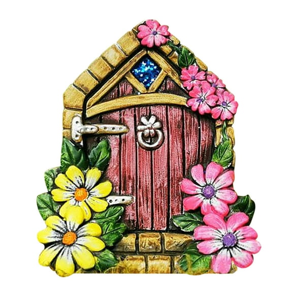 JeashCHAT 3D DIY Garden Tree Doors Miniature Door Decoration Tale Mini Gift For Kids