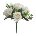 thumbnail image 1 of JeashCHAT Fake Flower Bouquet Artificial Flowers Silk Peonies Roses Hydrangeas Wedding Valentine’s Day Mixed Flower Bouquet with Stems, Spring Table Centerpiece, 1 of 3