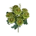 thumbnail image 1 of JeashCHAT Fake Flowers Artificial Silk Flowers Bouquet Wedding Bouquets for Bride, No Fade Reusable Artificial Flowers with Stems for Home Office Decor Wedding Centerpiece, Green, 1 of 6